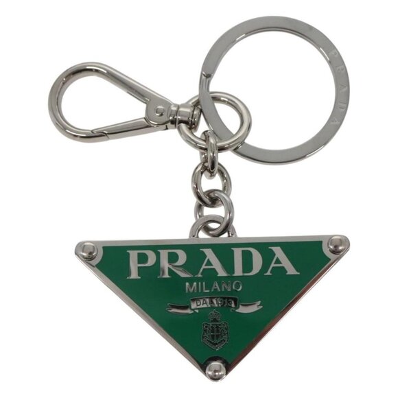 PRADA Key Holder metal Green Auth - Picture 1 of 9